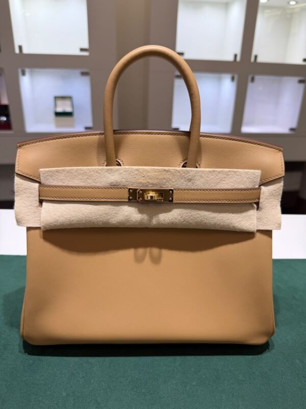 Hermès Birkin 25 veau swift color biscuit biscotto stampa K NUOVA Aprile 2026 hardware dorato full set