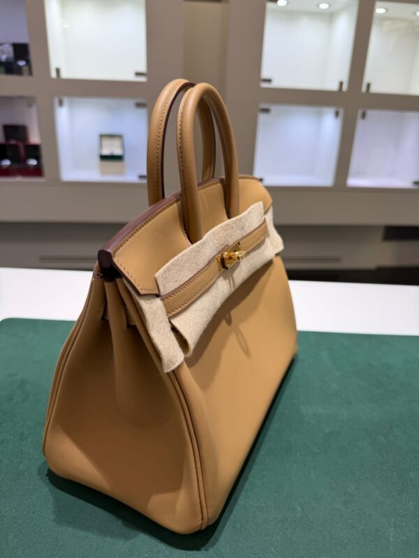 Hermès Birkin 25 veau swift color biscuit biscotto stampa K NUOVA Aprile 2026 hardware dorato full set