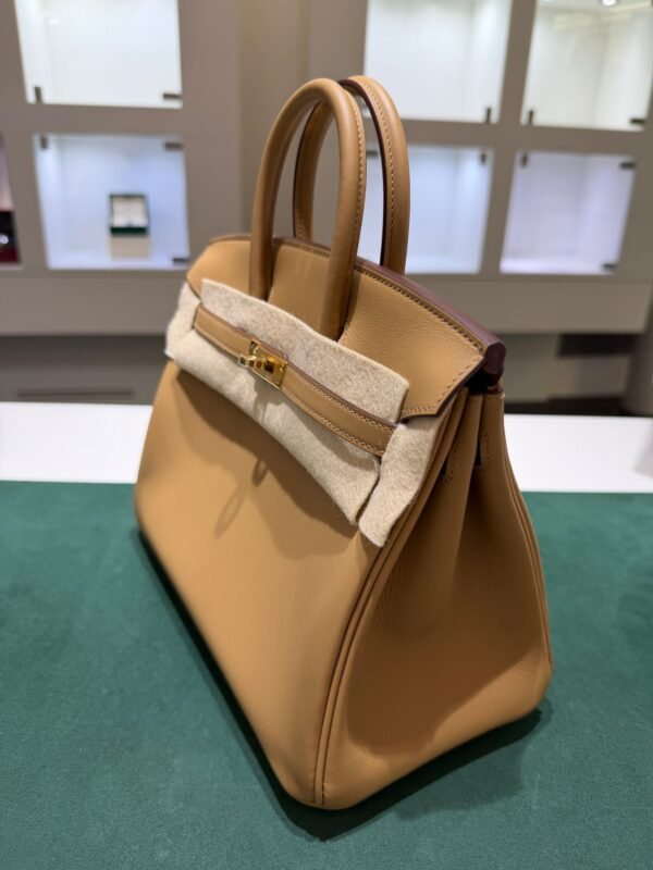Hermès Birkin 25 veau swift color biscuit biscotto stampa K NUOVA Aprile 2026 hardware dorato full set