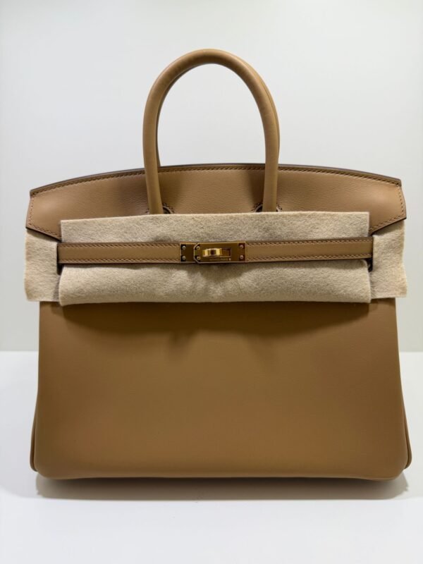 Hermès Birkin 25 veau swift color biscuit biscotto stampa K NUOVA Aprile 2026 hardware dorato full set