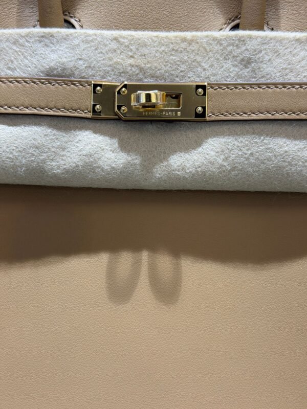 Hermès Birkin 25 veau swift color biscuit biscotto stampa K NUOVA Aprile 2026 hardware dorato full set
