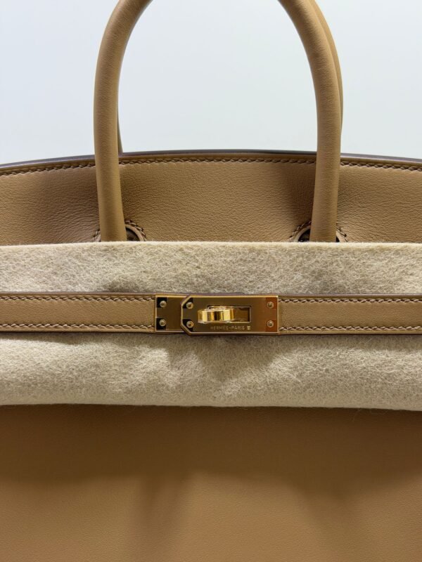 Hermès Birkin 25 veau swift color biscuit biscotto stampa K NUOVA Aprile 2026 hardware dorato full set