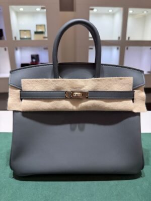Hermès Birkin 25 veau swift color vert mangrove ( verde scuro - grigio scuro ) stampa K NUOVA Aprile 2026 hardware dorato full set
