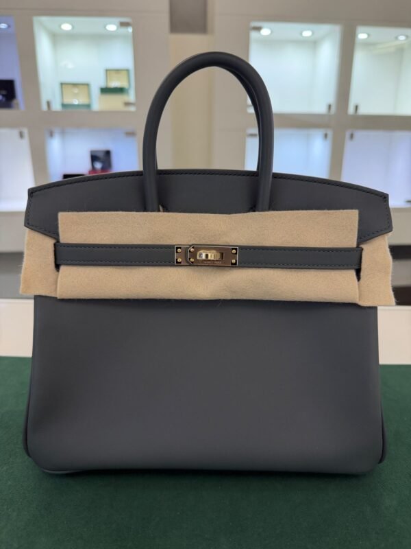 Hermès Birkin 25 veau swift color vert mangrove ( verde scuro - grigio scuro ) stampa K NUOVA Aprile 2026 hardware dorato full set