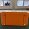 Hermès Birkin 25 retourne veau togo colore orange stampa G NUOVA 2026 Aprile hardware palladio full set con scontrino ufficiale Hermès