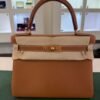 Hermès Kelly 28 retourne NUOVA 2026 seriale G colore gold (marrone) pellame Togo con hardware dorato