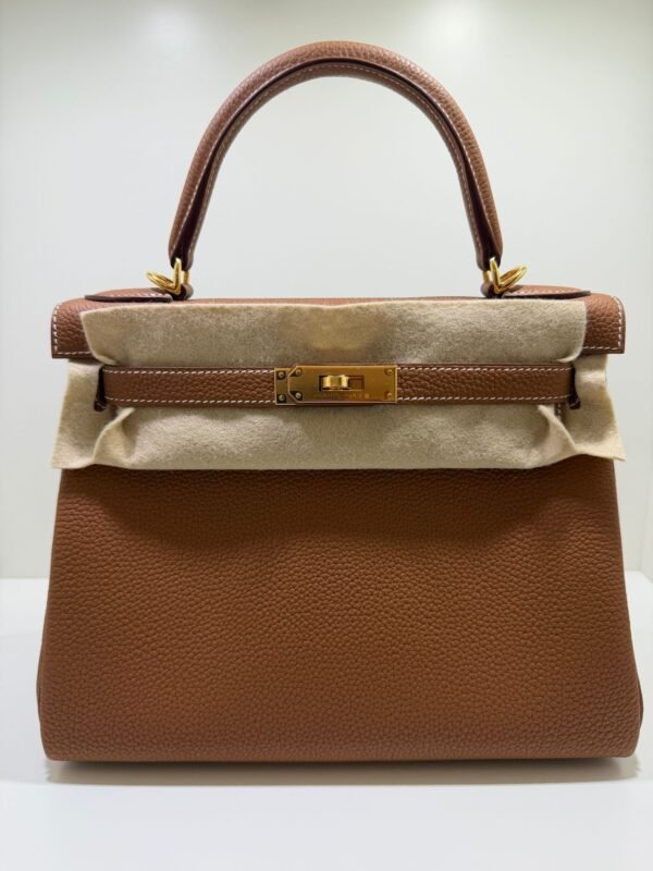 Hermès Kelly 28 retourne NUOVA 2026 seriale G colore gold (marrone) pellame Togo con hardware dorato