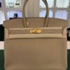 Hermès Birkin 35 veau taurillon clemence NUOVA Novembre 2021 seriale Z color sabbia ( trench) hardware dorato full set con duplicato della  fattura Hermès pellicole stickers ovunque .