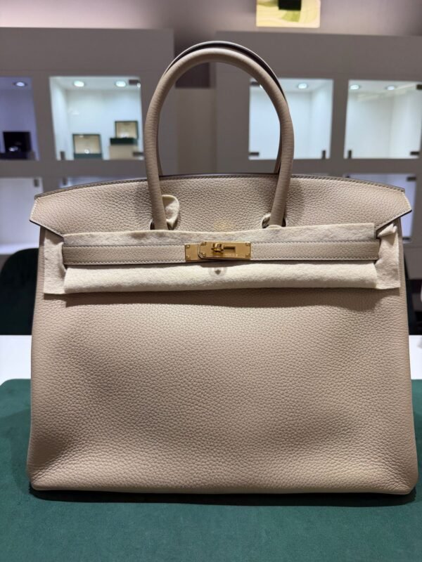 Hermès Birkin 35 veau taurillon clemence NUOVA Novembre 2021 seriale Z color sabbia ( trench) hardware dorato