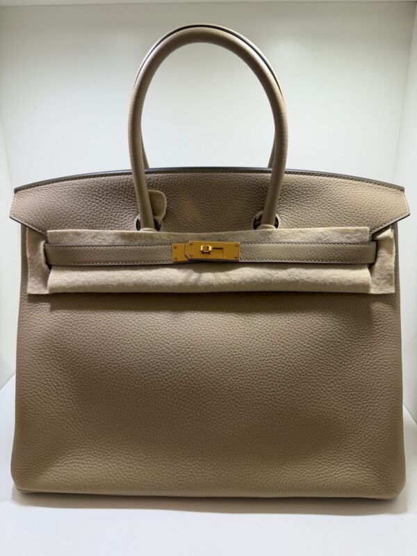 Hermès Birkin 35 veau taurillon clemence NUOVA Novembre 2021 seriale Z color sabbia ( trench) hardware dorato