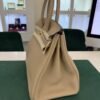 Hermès Birkin 35 veau taurillon clemence NUOVA Novembre 2021 seriale Z color sabbia ( trench) hardware dorato full set con duplicato della  fattura Hermès pellicole stickers ovunque .