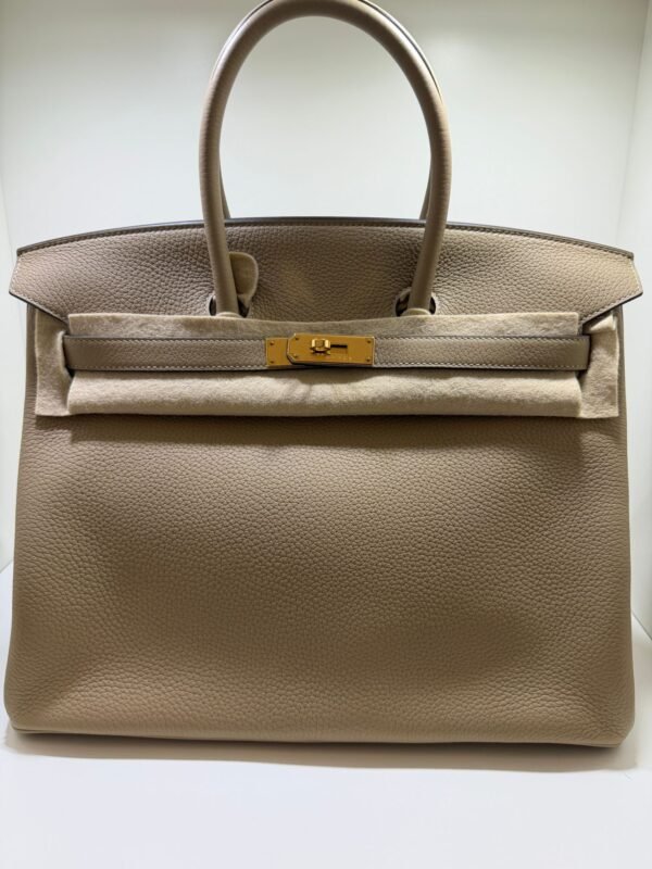 Hermès Birkin 35 veau taurillon clemence NUOVA Novembre 2021 seriale Z color sabbia ( trench) hardware dorato