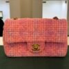 Chanel Classic Flap Bag Tweed rosa multicolor