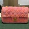 Chanel Classic Flap Bag Tweed rosa multicolor
