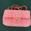 Chanel Classic Flap Bag Tweed rosa multicolor