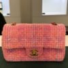 Chanel Classic Flap Bag Tweed rosa multicolor