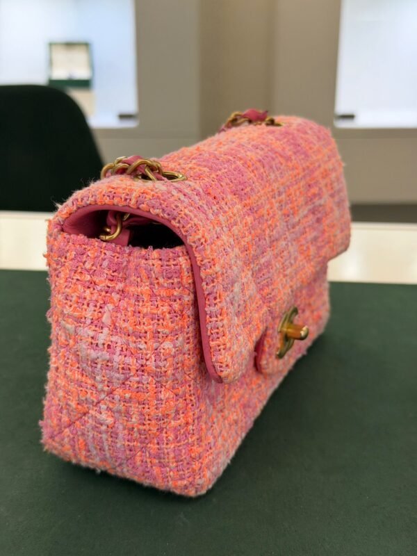 Chanel Classic Flap Bag Tweed rosa multicolor