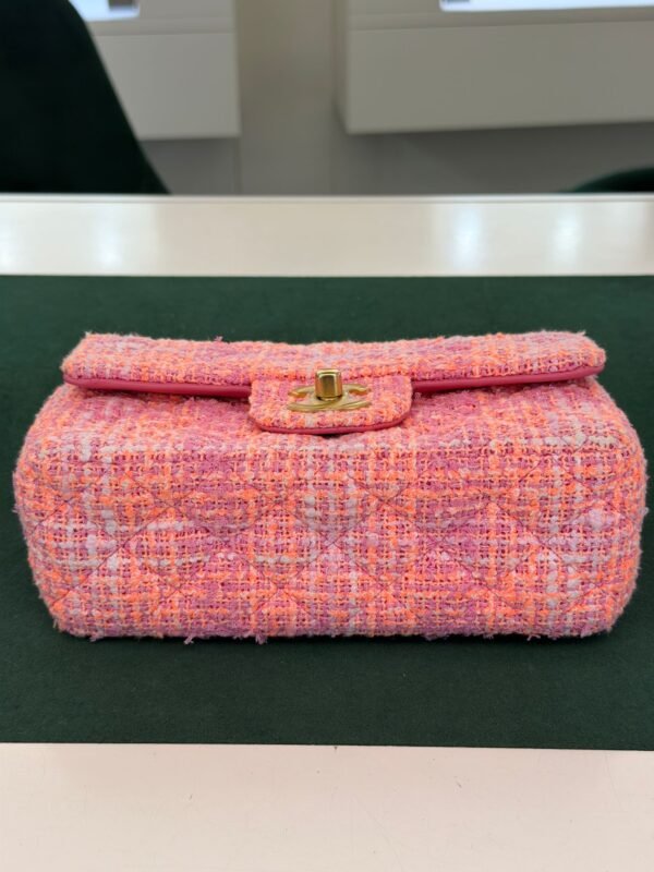 Chanel Classic Flap Bag Tweed rosa multicolor