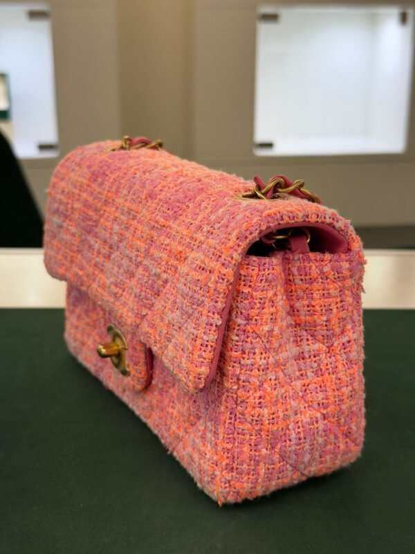 Chanel Classic Flap Bag Tweed rosa multicolor