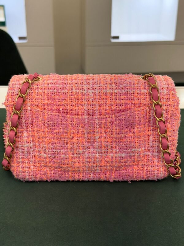 Chanel Classic Flap Bag Tweed rosa multicolor
