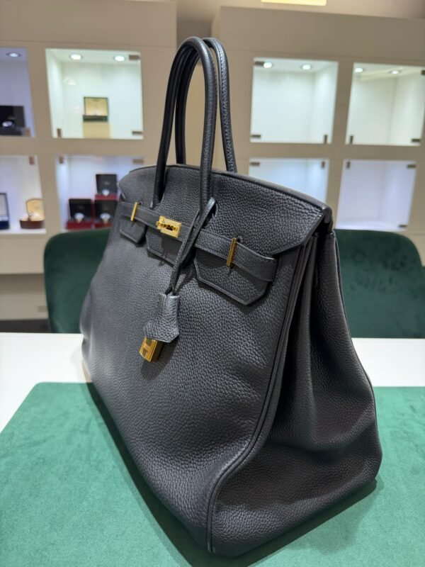 Herm&egrave;s Birkin 40 veau Togo second hand color NOIR ( nero ) hardware dorato con scatola e dustbag