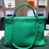 Hermès Kelly 40  hardware palladio second hand Retourne color vert Menthe in Taurillon Clémence