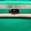 Hermès Kelly 40  hardware palladio second hand Retourne color vert Menthe in Taurillon Clémence