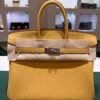 WhatsApp Image 2026-05-20 at 20.36.59 (3) Hermès Birkin 25 retourne veau togo colore Paille ( giallo ) stampa G NUOVA 2026 hardware palladio full set con scontrino ufficiale Hermès pellicole stickers ovunque
