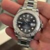 Rolex Yacht-Master 40 Rhodium NUOVO 2026 Italia in platino quadrante ardesia grigio fuul set