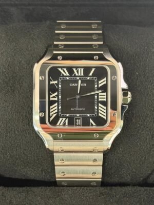 Cartier Santos De Cartier Nero NUOVO 2026 full set 39,8mm con documenti e scatola Cartier