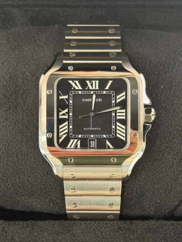Cartier Santos De Cartier Nero NUOVO 2026 full set 39,8mm con documenti e scatola Cartier