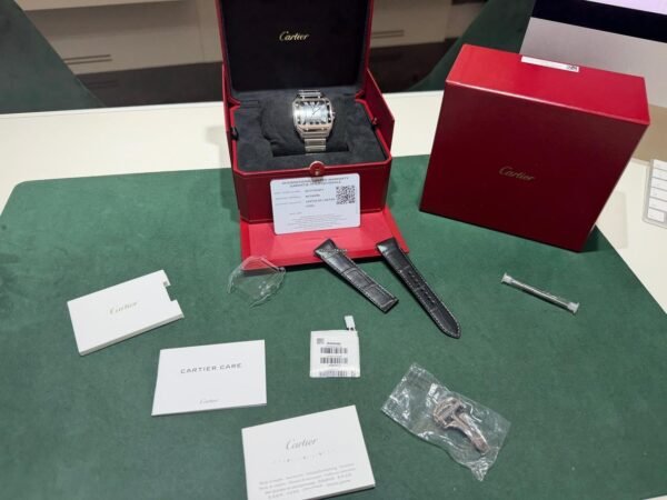 Cartier Santos De Cartier Nero NUOVO 2026 full set 39,8mm con documenti e scatola Cartier