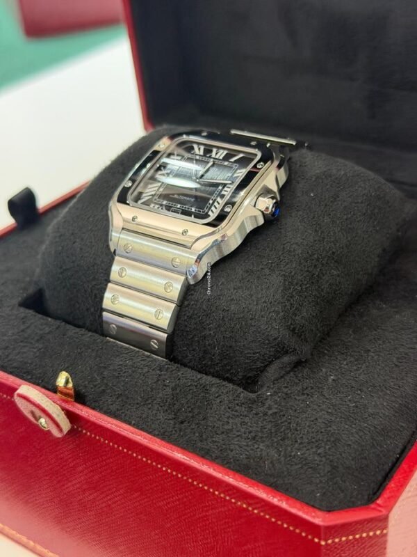Cartier Santos De Cartier Nero NUOVO 2026 full set 39,8mm con documenti e scatola Cartier
