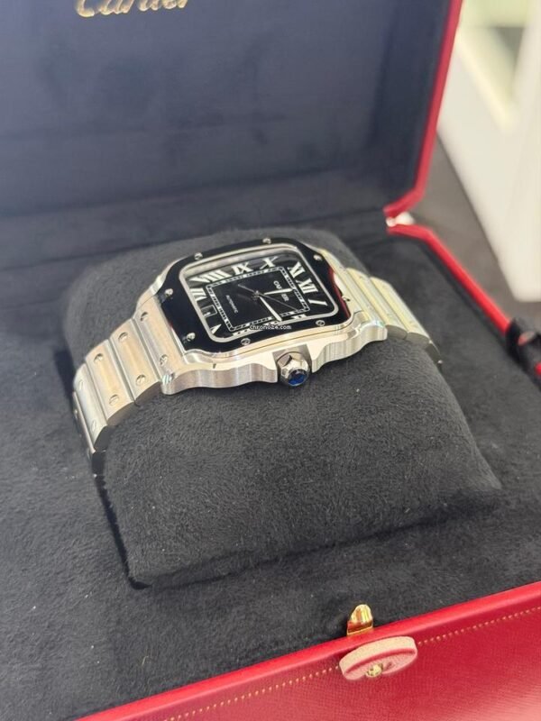 Cartier Santos De Cartier Nero NUOVO 2026 full set 39,8mm con documenti e scatola Cartier