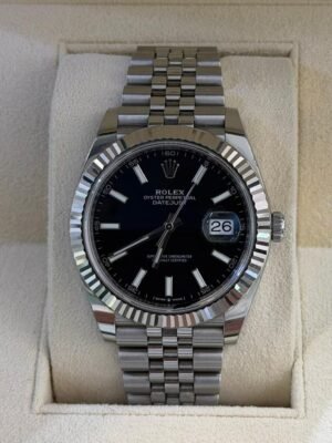 Rolex Datejust 41 41mm nero del 2021 Jubilee full set top condition con documenti e scatola