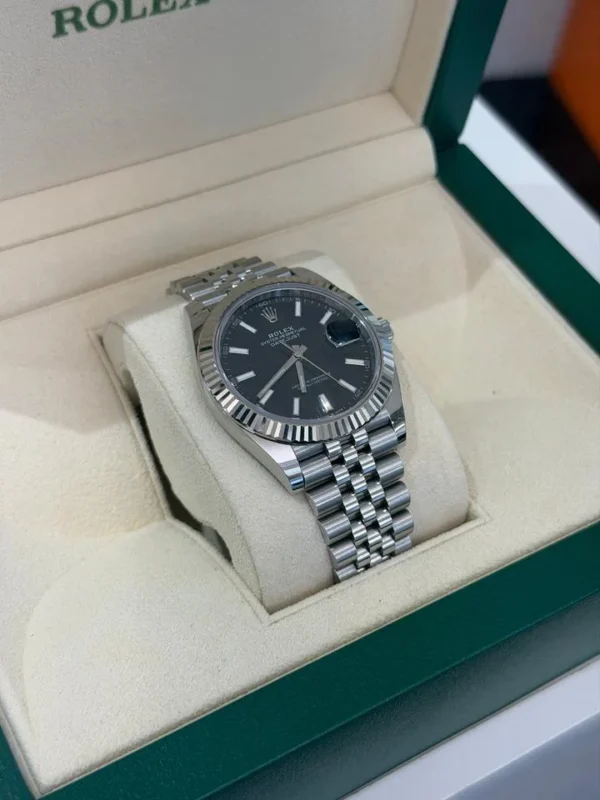 Rolex Datejust 41 41mm nero del 2021 Jubilee full set top condition con documenti e scatola