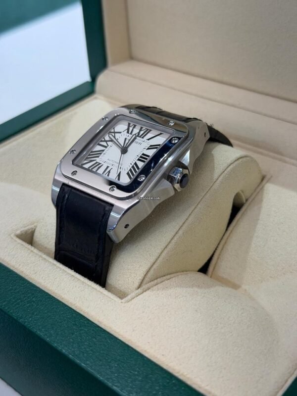Cartier Santos 100 Xl 38mm del 2012 full set top condition con documenti e scatola Cartier