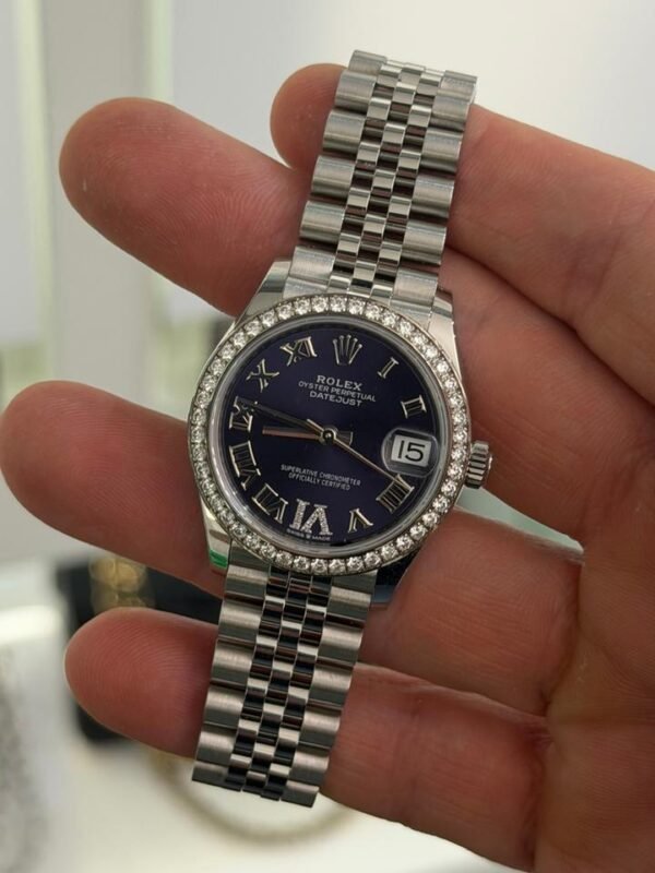 Rolex Datejust 31 31mm purple viola diamanti ore 6 del 2021 Jubilee full set excellent condition