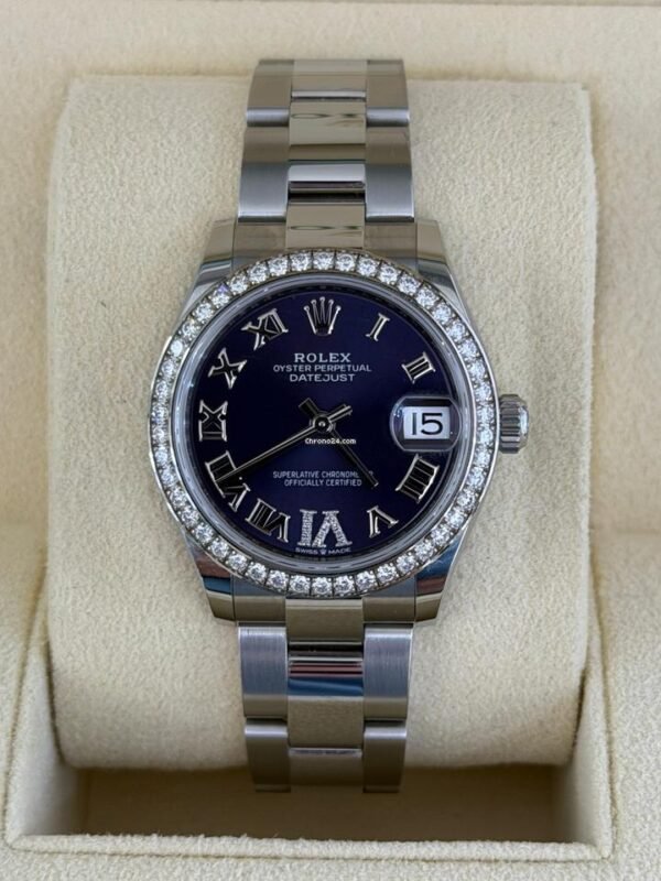 Rolex Datejust 31 31mm purple in diamanti ore 6 del 2021 full set excellent condition con documenti