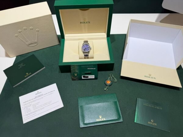 Rolex Datejust 31 31mm purple in diamanti ore 6 del 2021 full set excellent condition con documenti