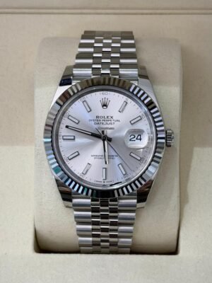 Rolex Datejust 41 41mm grigio argent&egrave; NUOVO del 2026 jubilee full set con documenti scatola