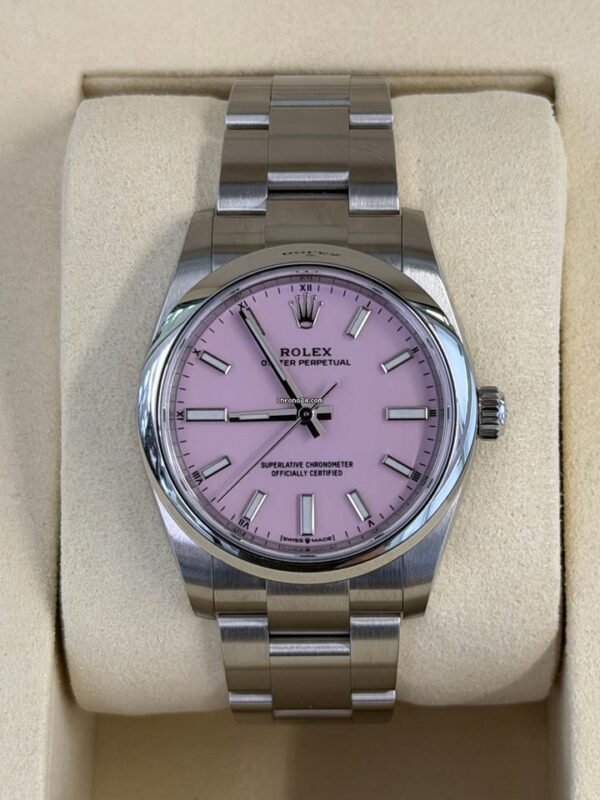Rolex Oyster Perpetual 34 Pink rosa NUOVO 2026 full set con documenti e scatola Rolex