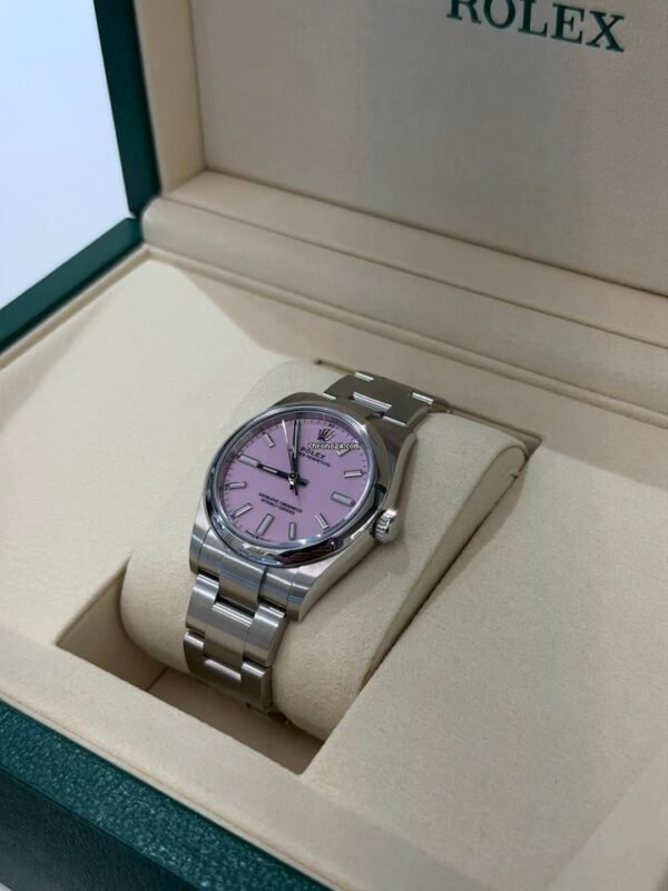 Rolex Oyster Perpetual 34 Pink rosa NUOVO 2026 full set con documenti e scatola Rolex