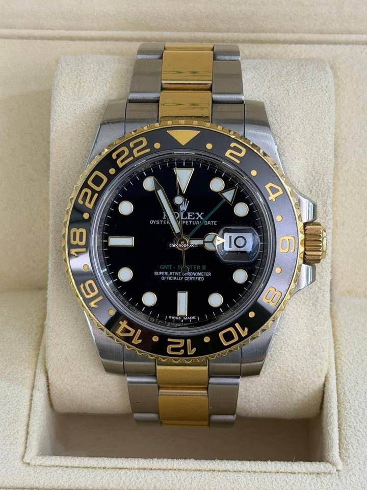 Rolex GMT-Master II ceramica acciaio oro del 2014 Italia full set top condition con documenti