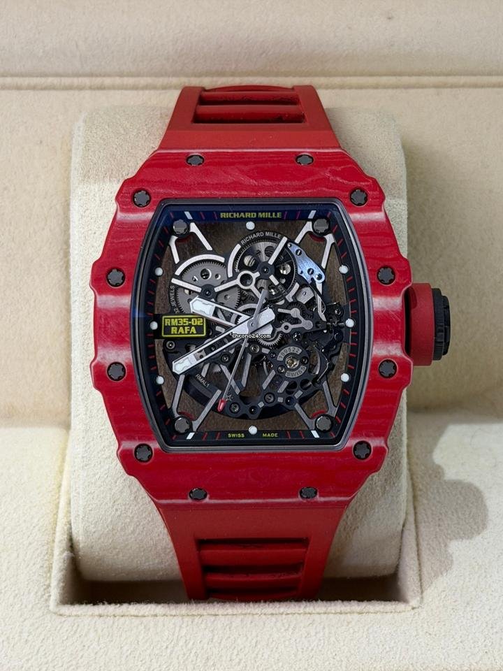 Richard Mille RM 035 Rafael Nadal Rm 50mm red carbon tpt del 2016 excellent condition automatic full set