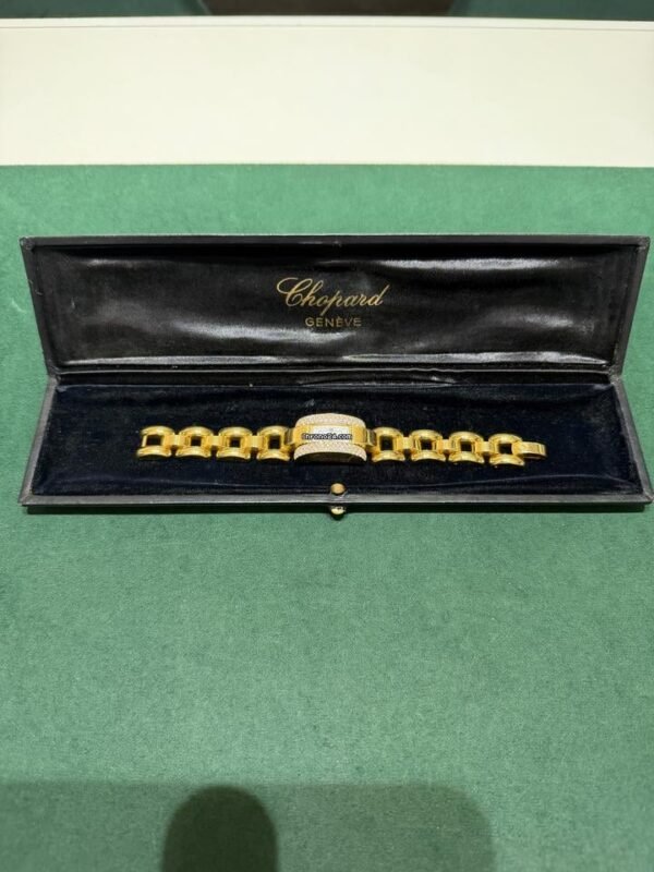 Chopard La Strada oro giallo 18kt in diamanti 30mm con scatola Chopard top condition