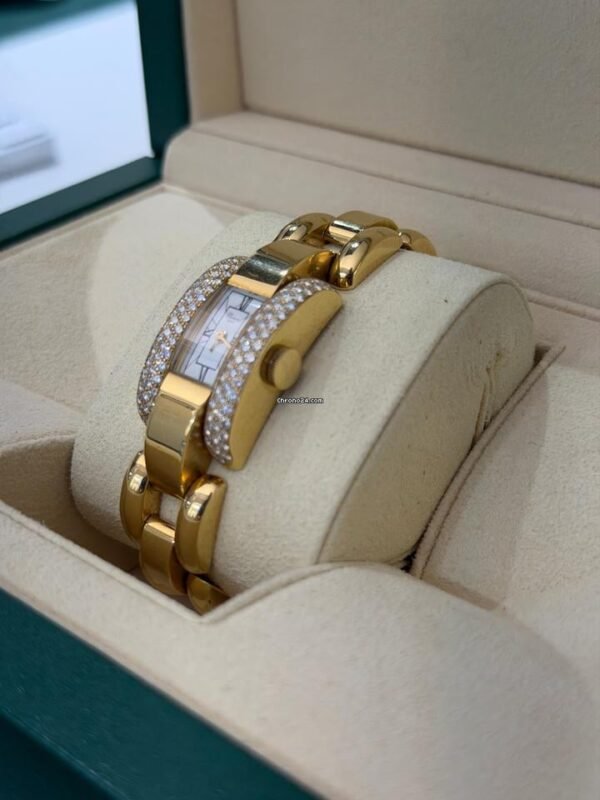 Chopard La Strada oro giallo 18kt in diamanti 30mm con scatola Chopard top condition