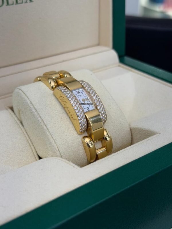 Chopard La Strada oro giallo 18kt in diamanti 30mm con scatola Chopard top condition