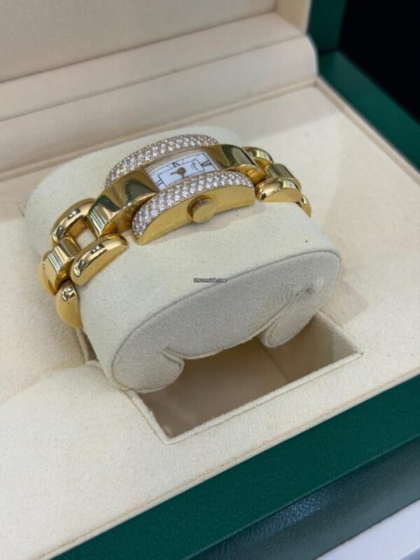Chopard La Strada oro giallo 18kt in diamanti 30mm con scatola Chopard top condition