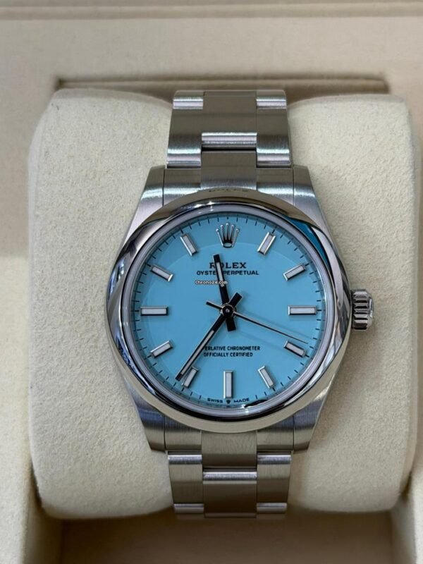 IMG_6651 Rolex Oyster Perpetual 31 Tiffany NUOVO Giugno 2026 full set con documenti e scatola